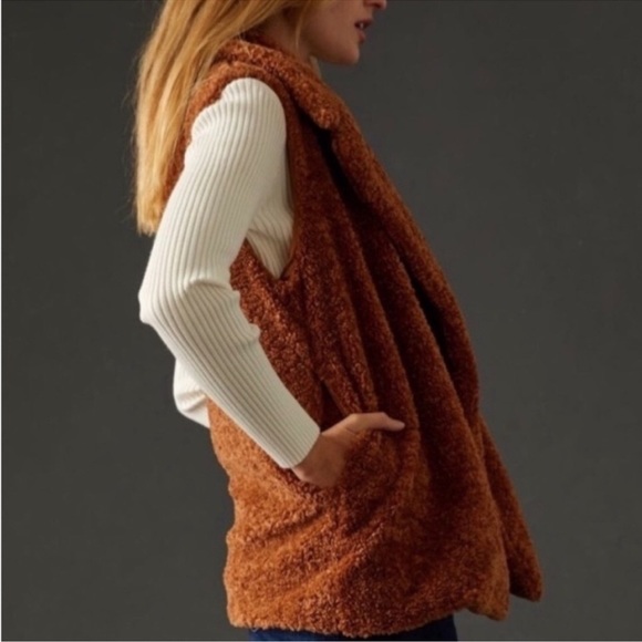 New! Anthropologie Pilcro Teddy Vest. One size. Tags removed. Never worn. - Picture 4 of 10
